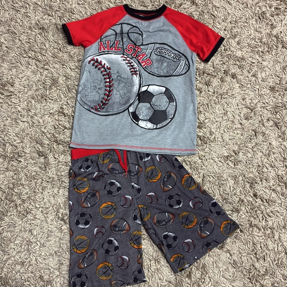 Boys pajama set sports theme